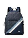 Michael Kors Cooper Logo Stripe Large Backpack (Chambray Navy)