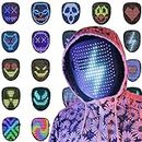 Depointer Life Led Mask with Gesture Sensing,Unisex LED Lighted Face Transforming Mask for Costume Cosplay Party Masquerade