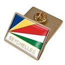Beautiful Rainbow Stripes Seychelles Flag Pin Badges,National Waving National Lapel Enamel Badges Pins,Diy Brooch Souvenir Gift For Men Women Backpack Shirt Jewelry Accessories,Big Rectangle 32X23Mm,P