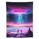 DELIBEST Polar Lights Tapestry, Aurora Borealis Wall Hanging Tapestries, Natural Environment Aesthetic Tapestries Wall Decorations for Bedroom Living Room Dorm 60"x80"