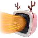 Kawachi Desktop Mini Space Heater for Indoor, Quiet Small Fan Heater with Safe Handle, Personal Handy Electric Heater for Home