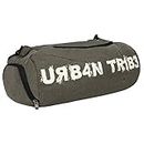 URBAN TRIBE Polyester Plank 23L Gym Bag for Men's and Women's | Sports Duffle Bag with Shoe Compartment | Workout, Fitness, Exercise | Olive, 19 Cm