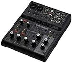 Yamaha AG06MK2 Table de mixage en direct 6 canaux avec interface audio USB - Pour Windows, Mac, iOS et Android - Noir