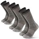 Men's 80% Merino Wool Hiking Calf Tube Socks Thermal Warm Crew Winter Sock for Trekking, Walking, Outdoor,3 Pairs