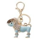 MYADDICTION Purse Handbag Car Chain Gift Poodle Dog Keychain Keyring Charm Crystal Pendant Blue Clothing, Shoes & Accessories | Womens Accessories | Key Chains, Rings & Finders