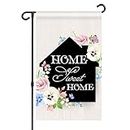 RoadSea Home Sweet Home Garden Flag - Welcome Party Door Sign - Housewarming Yard Lawn Sign - Welcome Home Party Garden Banner Indoor Outdoor Decoration Supplies - Double Sided 12" x 20"