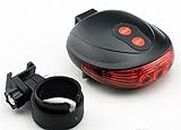FactoryDirectPro 5 LED Tail Light with Twin Laser Road Safety Lights for Bikes