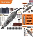 Rotary Tool Kit 135W with Accessory Set, Variable Speed 8000-33000rpm for DIY