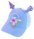 FunBlast Robot Theme Cap for Kids - Kids Cap Hat for Boys Girls Toddlers, Cartoon Cap for 3 to 12 Years Old Kids, Cap for Teens, Adjustable Cotton Sun Protection Summer Hat Cap (Blue)