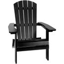 Flash Furniture Charlestown Black Faux Wood Folding Adirondack Chair