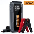 Car Jump Starter 2000A Booster Jumper Power Bank Battery Charge 3"LCD Display