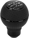 aakichi 5 Speed Shifter Knob Ball Transmission Handle Car PU Leather Gear Stick Knob for Most Manual Automotive Vehicles (Black Circle)