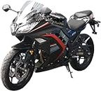 HHH GTX 250 EFI Fuel Injection Motorcycle Manual 6 Speed 250cc Street Bike motorcycle for adults and youth - Sporty Black