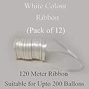 AMFIN® Curling Ribbons for Balloons - White (Pack 12)