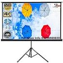 MOIZ Cineview 8 Ft - Width x 6 Ft - Height Tripod Projector Screen, Supports Full HD 1080 P, UHD-3D-4K-8K Technology, 120 Inch Diagonal 4:3 Ratio, Comes with Stand(White) Recently launched