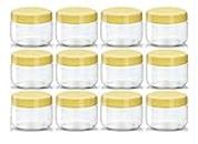 Right Small Tiny Containers Plastic Clear Boxes with Screw lid 50 ml (Pack of 12)