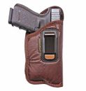 Brown Laser/Light IWB Houston Soft Eco Leather Gun Holster - Choose Size