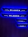 COLOURLINE Car Exterior Door Led Foot Step Scuff Sill Plate Compatible with Glanza Black Edition with Blue Light