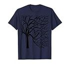 Ein nackter Baum Silhouette Ausschnitt T-Shirt