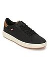 Levi's Mens Piper Black/TAN Casual Sneakers - 7 UK (87970-0135)