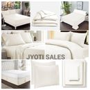 Select Bedding Linen 1000 TC OR 1200 TC 100% Cotton Sateen Ivory Solid