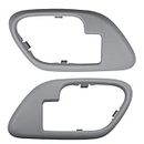 RLB-HILON Interior Door Handle Trim Bezel Compatible with Chevy GMC Silverado Suburban Tahoe Yukon C1500 C2500 C3500 K1500 K2500, Replace 15708080 15708079, Gray Color