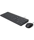 HP 150 Keyboard and Mouse with Wired – (1600 PPP, LED Indicators, USB-A Port, 12 Shortcuts Keys, Windows 10, Windows 11) QWERTY Spanish, Black