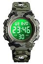 Digital Watch for Boys Girls, Waterproof Sport Kids Watches with Alarm/Stopwatch/12-24H, Childrens Electronic LED Wrist Watch for Junior Teenagers Boy - Camouflage