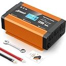 Ampeak 1200W Pure Sine Wave Power Inverter 17 Protections Inverter DC 12V to AC 120V 3 AC Outlets Dual USB Ports for Truck, Power Outages
