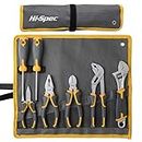 Hi-Spec 7pc Pliers & Wrench Hand Tool Kit Set with Screwdrivers. Complete Home DIY Basics of Diagonal Cutters & Adjustable Spanner