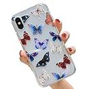 LCHULLE for iPhone 6s Case iPhone 6 Phone Cases Clear Cute Girls Women Butterfly Pattern Design Shockproof Silicone Protection Cover for iPhone 6/6s,Multicolor
