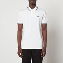 Paul Curved Cotton-blend Polo Shirt - White - Boss T-Shirts