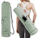 sportsnew Yoga Mat Bag Large with Adjustable Carry Strap Pilates Bag with Bottle Pocket and Wet Compartment, Green (Patent Pending)