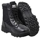 Mens MIG side zip & lace up Army Tactical Combat Boots (Black, UK9)
