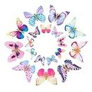 18PCS Butterfly Hair Clips Colorful Realistic Butterfly Glitter Barrette Alligator Snap Hair Clips for Women and Girls