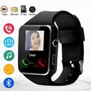 New Waterproof Sim Phone Mate Bluetooth Black Smart Watch for Iphone Ios Android
