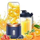 EBKCQ Blender Portable Smoothie Mixer, Mixeur Rechargeable USB Portable Blender, 450 ml Portable Blender Shakes for Travel, Car, Gym, Personal Baby Food