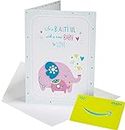 Amazon.ca $50 Gift Card in a Premium Greeting Card by Carlton Cards - Baby Elephant