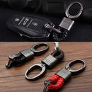 1x Men Creative Metal Leather Car Key Chain Ring Keyfob Key Holder Accessories