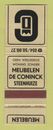 Matchbook Cover - Meubelen De Coninck Steenhuize SAMPLE Switzerland?