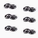 Sew on Snap Buttons, 6 Sets Press Studs Snaps Fasteners Buttons for Clothes Purse Handbag Craft DIY Supplies 15mm