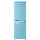 Galanz GLR74BBER12 Retro Refrigerator with Bottom Mount Freezer Frost Free, Dual Door Fridge, Adjustable Electrical Thermostat Control, 7.4 Cu Ft, Blue