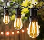 Maihaha 107ft Festoon Lights Outdoor, 32 Led Dimmable Bulbs, 2200k Warm White Commercial Grade Outdoor String Lights for Patio, Garden, Fence, Pergola, 3 Pin Plug