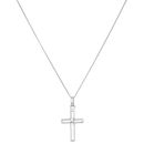 Kette mit Anhänger VIVANCE "cross pendant" Halsketten Gr. Silber 925 (Sterlingsilber), silberfarben (silber 925> <) Damen Ketten mit Anhänger