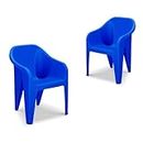 Maharaja Jerry Plastic Chair for Kids Set of 2 | Strong Durable & Portable Study Chairs | Virgin Material Kids Chairs for 2 to 8 Years | Stackable School Chair (Blue)…