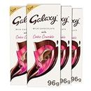 Galaxy Cookie Crumble Milk Chocolate Bar | Rich, Creamy & Crunchy Bar | Loaded With Milk & Crumbly Cookie Pieces |96g | Pack of 4