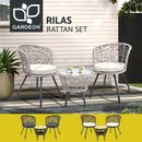 Gardeon Outdoor Furniture Wicker Bistro Set 3pcs Chair Table Rattan Patio Garden