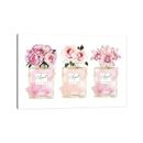 Etta Avenue™ 'Perfume Trio In Champagne & Blush' - Print Canvas/Metal in Pink | 26 H x 40 W x 1.5 D in | Wayfair 35729B0B1FA5408294D29BE8A108E035