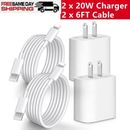2 Pack Super Fast Charger Type C For iPhone 14 13 12 11 Pro Max Xs XR 8 7 6 Plus
