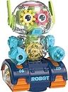 Harinder Gear Robot Light up Toys Interactive Robot Toy Abs Electric Statue Child Plastic Gear Toy Baby Kids Robot Toy Kids Educational Toys Robot Plaything